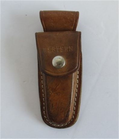 Western S-534 Pocket Knife w/ Holster