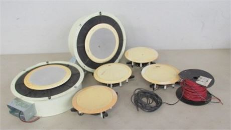 Six Flush Mount Ceiling Speakers - 12"Cans