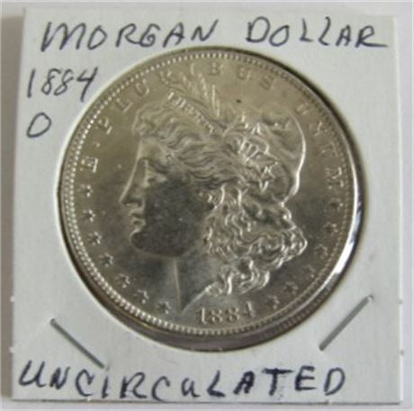 1884 O Uncirculated Morgan Silver Dollar