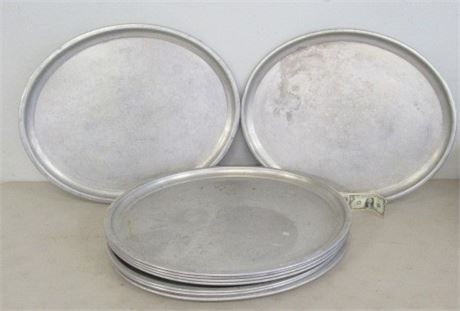 9  Aluminum Oval Serving Trays - 26x22