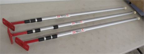 3 Extendable ZipWall Poles