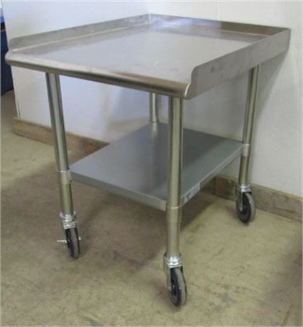 Rolling Stainless Steel Table - 24x30x30