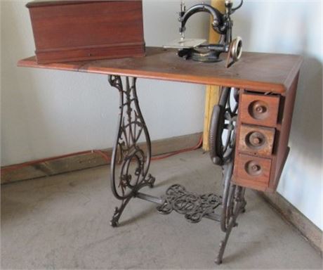 Rare 1850-1870 Antique Willcox & Gibbs Treadle Sewing Machine