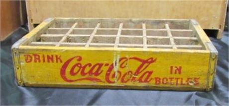 Vintage Yellow Coca-Cola Crate