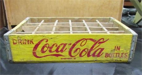 Vintage Yellow Coca-Cola Crate