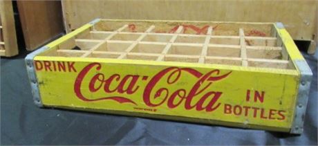 Vintage Yellow Coca-Cola Crate