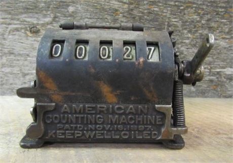 Antique American Counting Machine - Works Perfectly!