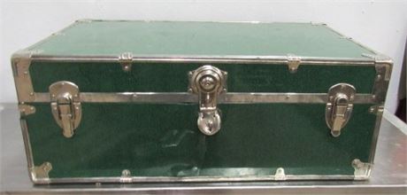 Green and Chrome Trunk   34x21x12