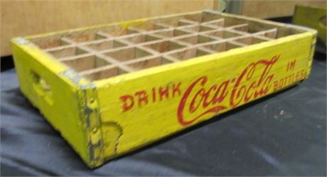 Vintage Yellow Coca-Cola Crate