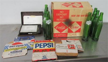 Vintage Pepsi and Coke Collectibles Including Pepsi Advertising VCR Tapes