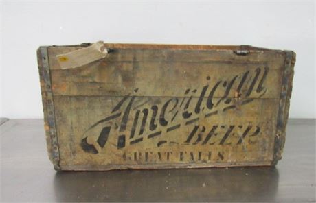 Antique Great Falls American Beer Crate