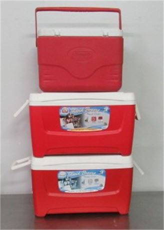 3 Red Coolers