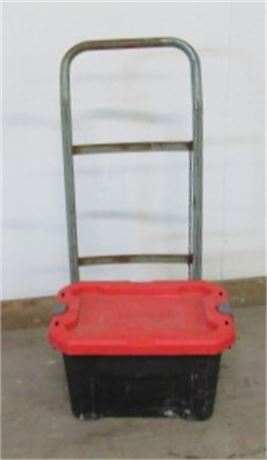 Small Heavy Duty Tub w/ Small Hand Truck - Perfect for Chains!