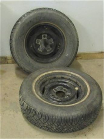 Two P235/75 R15 Tires mounted on 5 Lug Rims