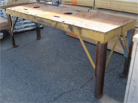 Heavy Steel Welder's Table - 100x30x36