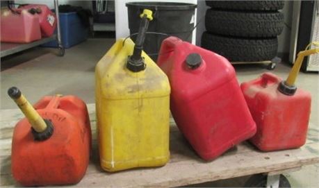 3 Gas Jugs and a Diesel Jug