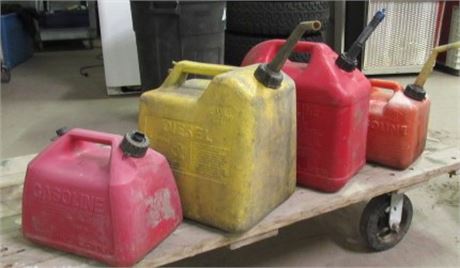 3 Gas Jugs and a Diesel Jug