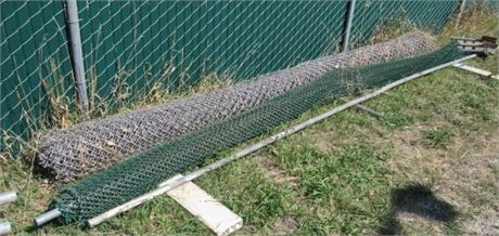 2 Pieces 16' Chain Link w/ Top Rail - Approx. 25 Linear Feet