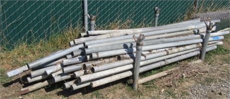 Steel Posts w/ Rack -Mostly 2"x91" - Approx. 50