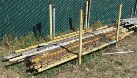 Steel Pipe Posts w/ Rack - 2.25"x114" - Approx. 21 Pieces
