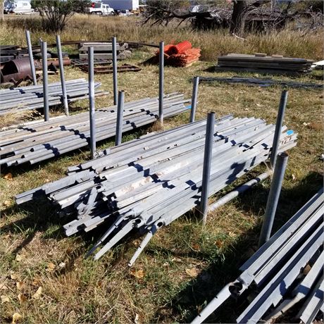 Galvanized H-Post 8ft Mostly...55pc approx. w/ Rack