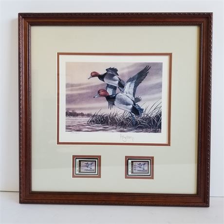 Roger Cruwys Signed & Numbered MT 1987 Waterfowl Stamp & Print