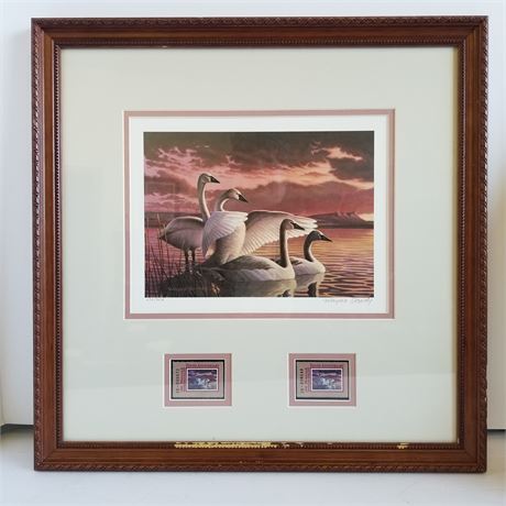 Wayne Dowdy Signed & Numbered MT1995 10th Anniversary Duck/Stamp Print