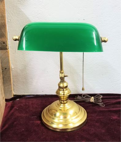 Brass Bankers Desk Lamp