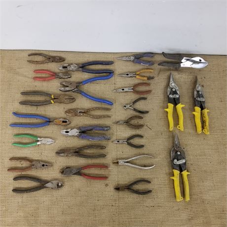 Assorted Snips/Dykes/Specialty Pliers