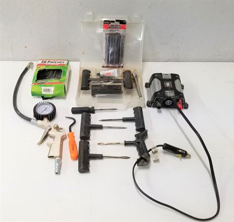 Automobile Tire Repair Kit & Plug-In Unit