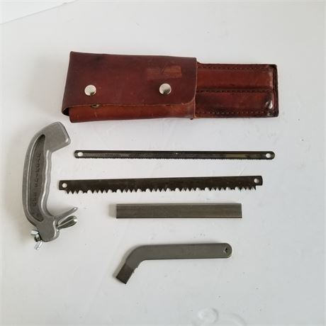 Wyoming Survival Saw w/ Leather Belt Pouch