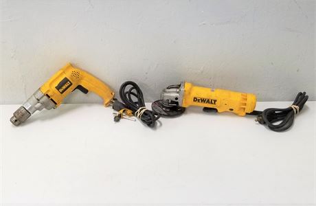 Dewalt VSP Drill & Angle Grinder