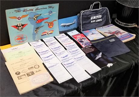 Collectible Vintage Aircraft Safety Manuals/Totes/Brochures