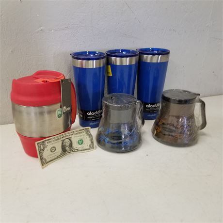 Stainless Steel & Plastic Drink Containers