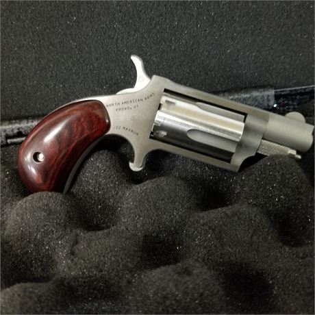 New Never Fired .22 Mag Mini Revolver with Locking Metal Case # E435483