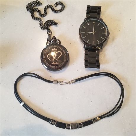 Men's Jewelry Ensemble...both watches are not ticking.