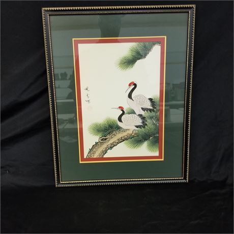 Framed Original Silk Painting