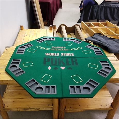 World Series of Poker Table Top Poker Table w/ Nice Felt & Carry Bag