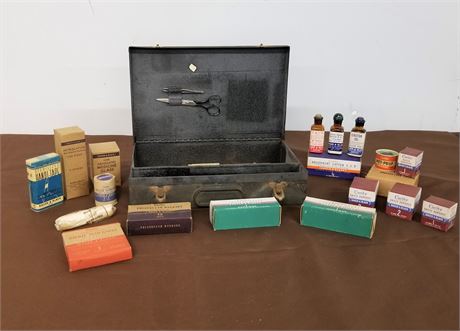 Vintage First Aid Kit with Stock