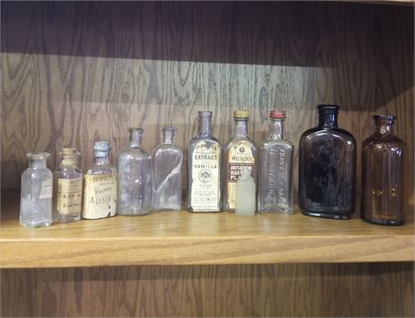 Vintage Collectible Apothecary Bottles