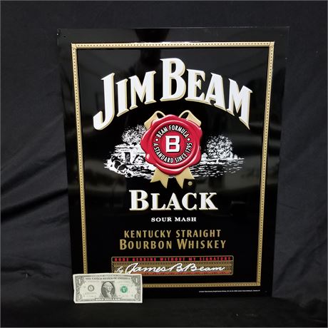 Retro Metal Jim Beam Black Sign