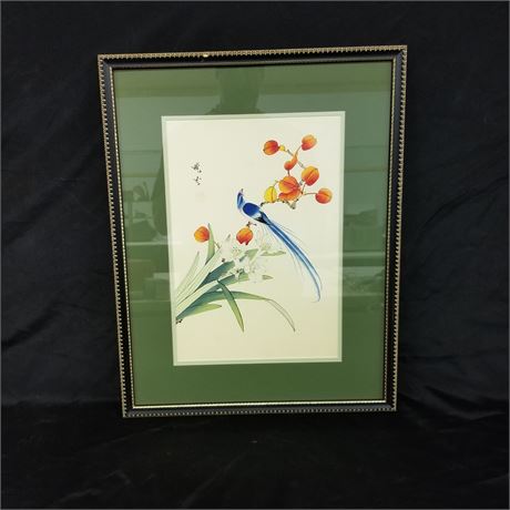 Framed Original Silk Painting