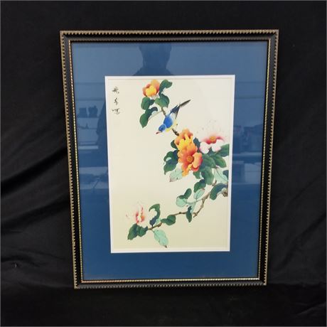 Framed Original Silk Painting