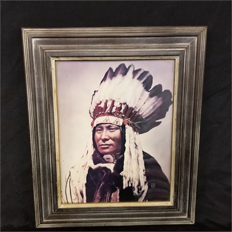 Framed Photo Print of Chief Rain In The Face...16"x19"