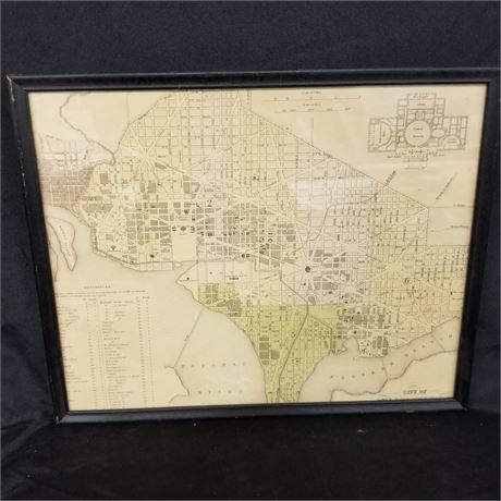 Framed Print of U.S. Capitol Lithograph...15"x12"