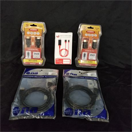 Assorted New HDMI Cables