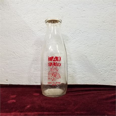 Vintage Oak Park Milk Bottle
