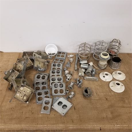 Assorted Electrical Boxes/Plates/Light Covers