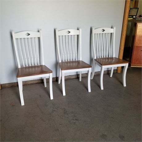 Wood Farm Chair Trio