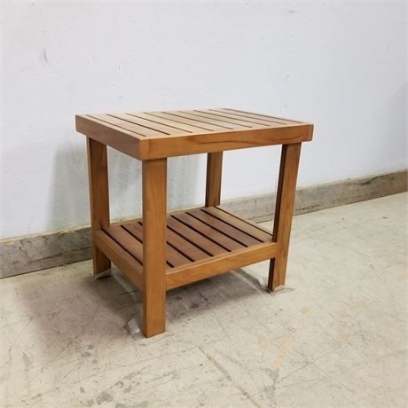 Small Wood Table - 18x13x17